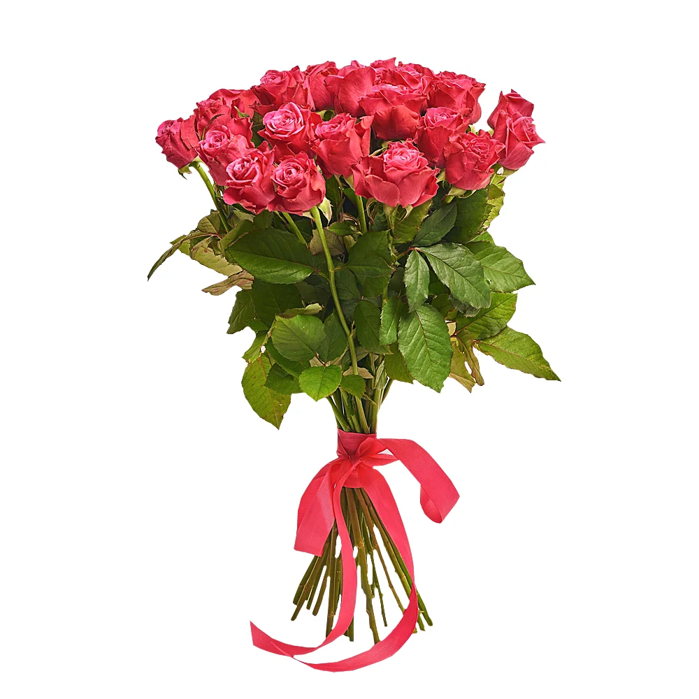 Букет из 25 розовых роз (120см)